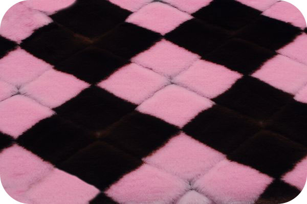 Argyle Fur Pink/Brown